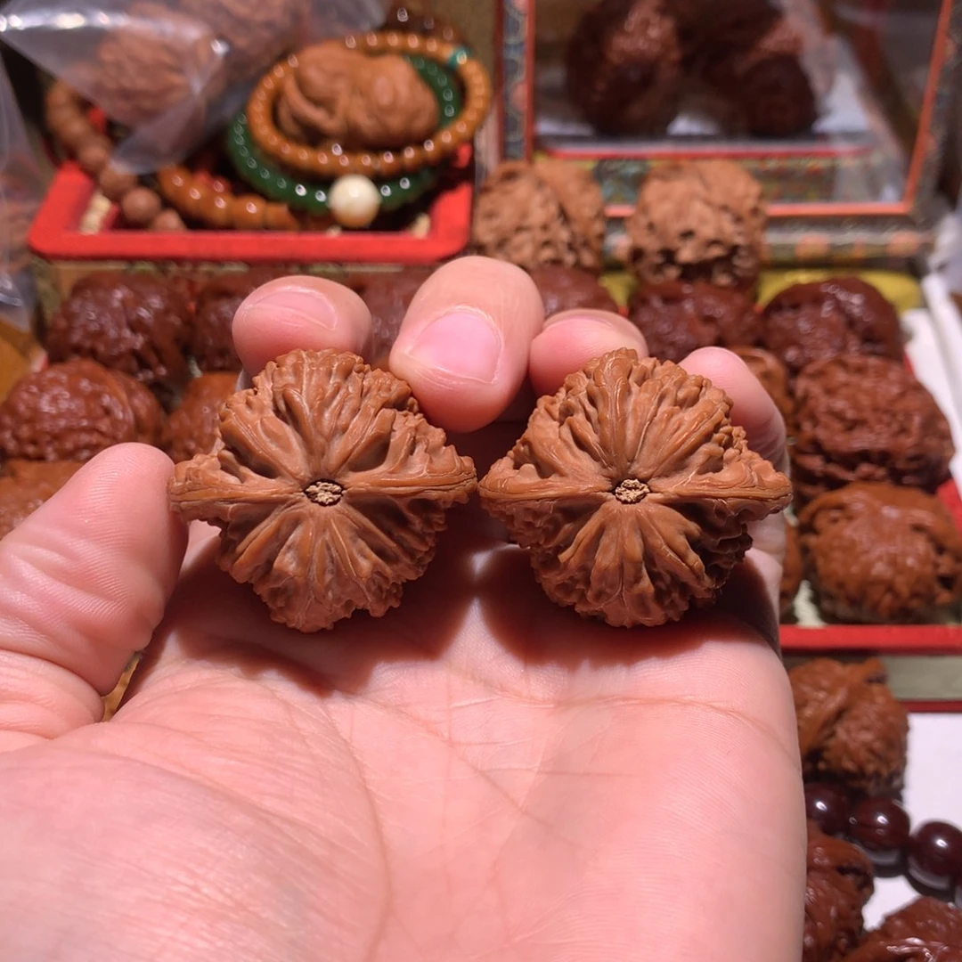 把件文玩核桃41尺全品山地磨盘狮子头