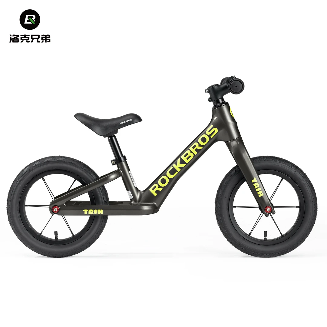 洛克兄弟儿童平衡车滑步车无脚踏自行车2-6岁宝宝两轮12寸溜溜车