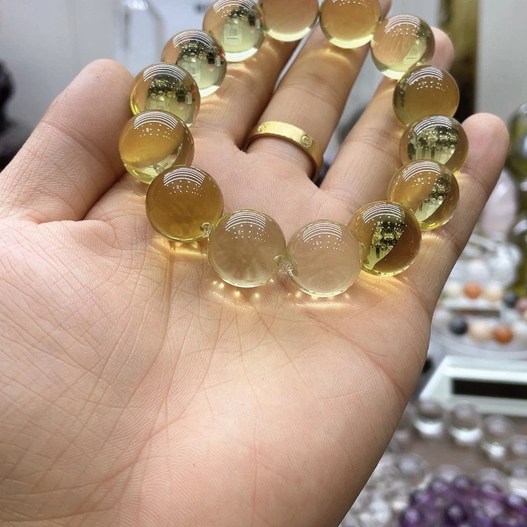 水晶手链未镶嵌黄水晶16mm