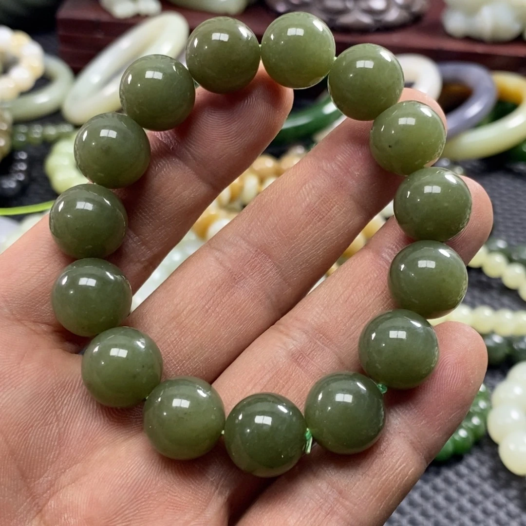 和田玉未镶嵌手链