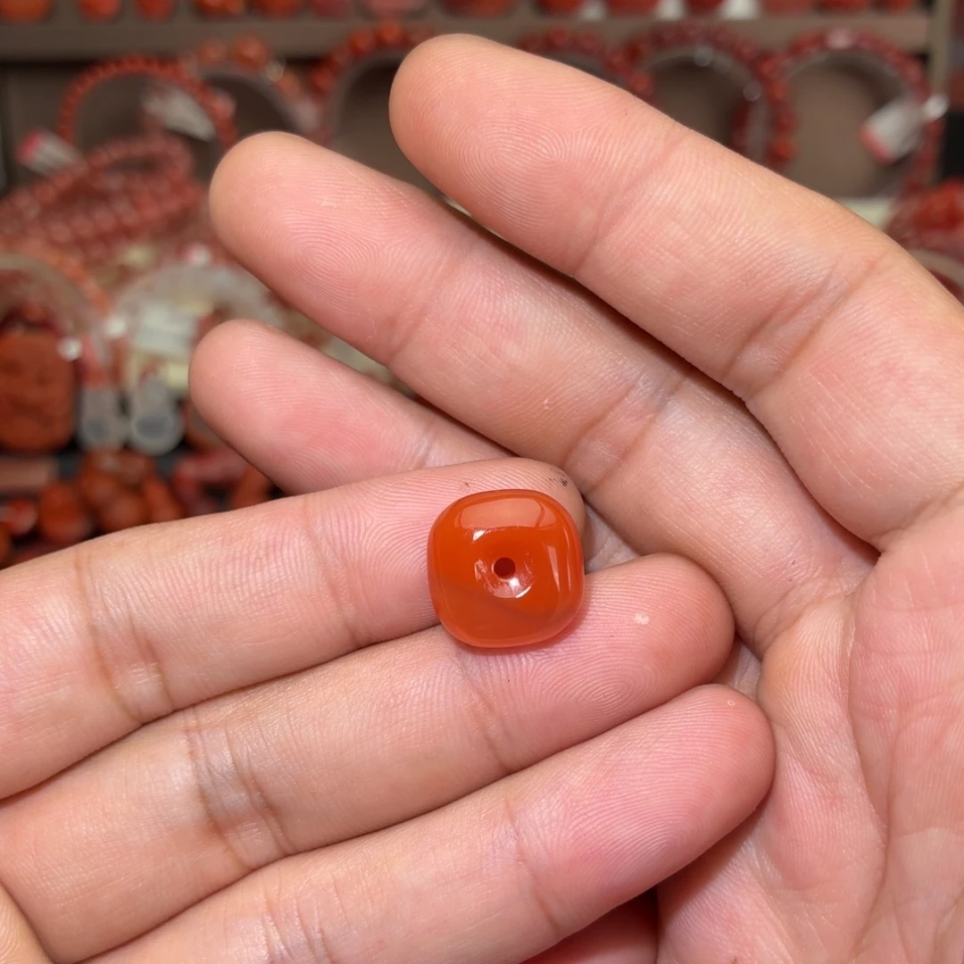 南红玛瑙未镶嵌颈饰方扣15*7