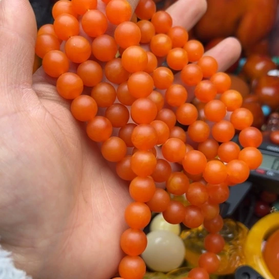 琥珀（花珀）手串未镶嵌蜜蜡