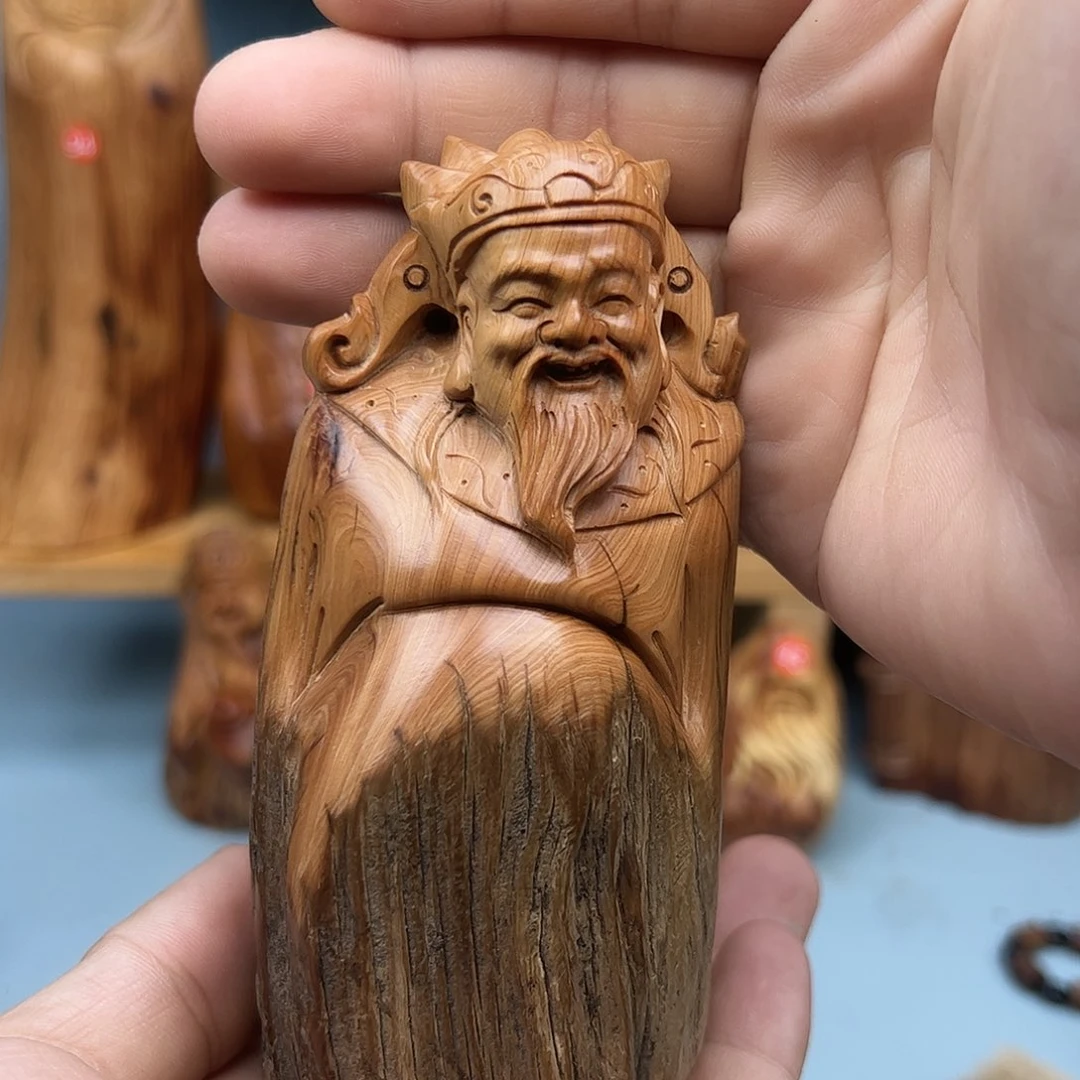 木奶**啡柏木摆件手把件