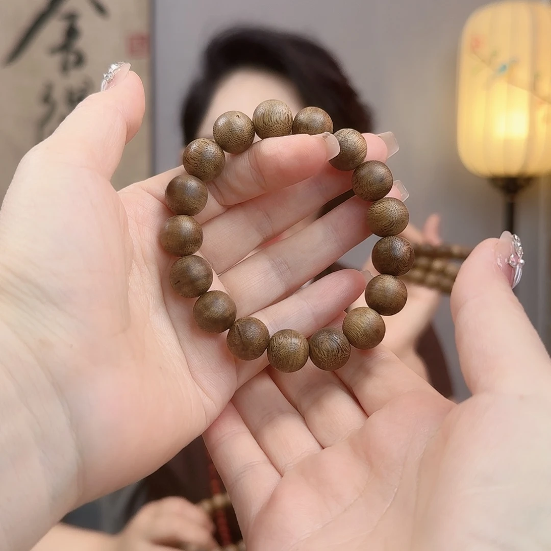 手串沉香海南尖峰岭绿奇楠单圈1.3