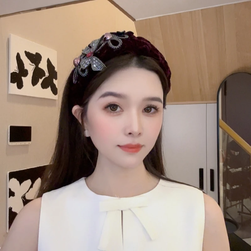 复古风女瑞丽风少女风简约风发箍发饰发捆带齿简约
