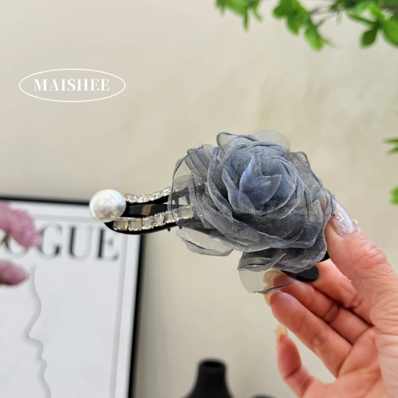 韩国新款懒人夹花朵发夹女气质百搭抓夹发饰头饰发饰丸子抓Z0171