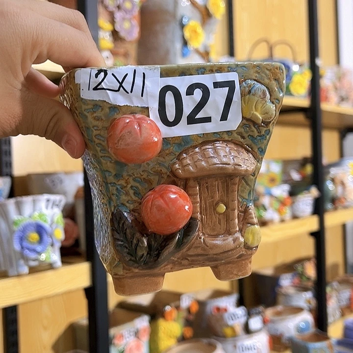 陶瓷多肉花盆满15包邮