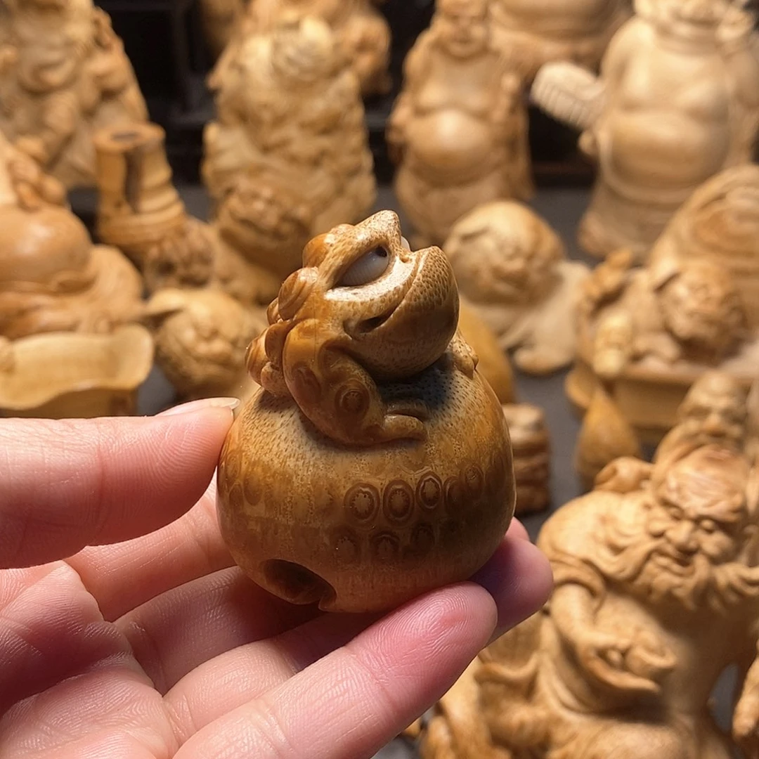 竹羽*竹根雕悟道摆件