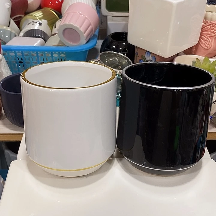 摆件陶盆有孔 微瑕介意勿拍