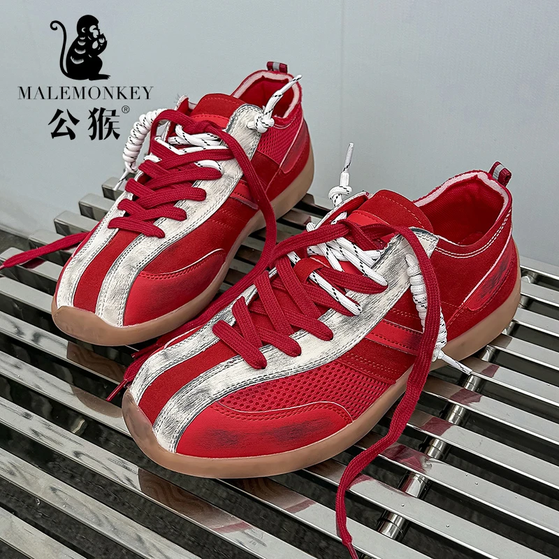 公猴男鞋透气网面阿甘鞋耐磨赛车鞋秋季轻便防滑软底德训鞋子AC07