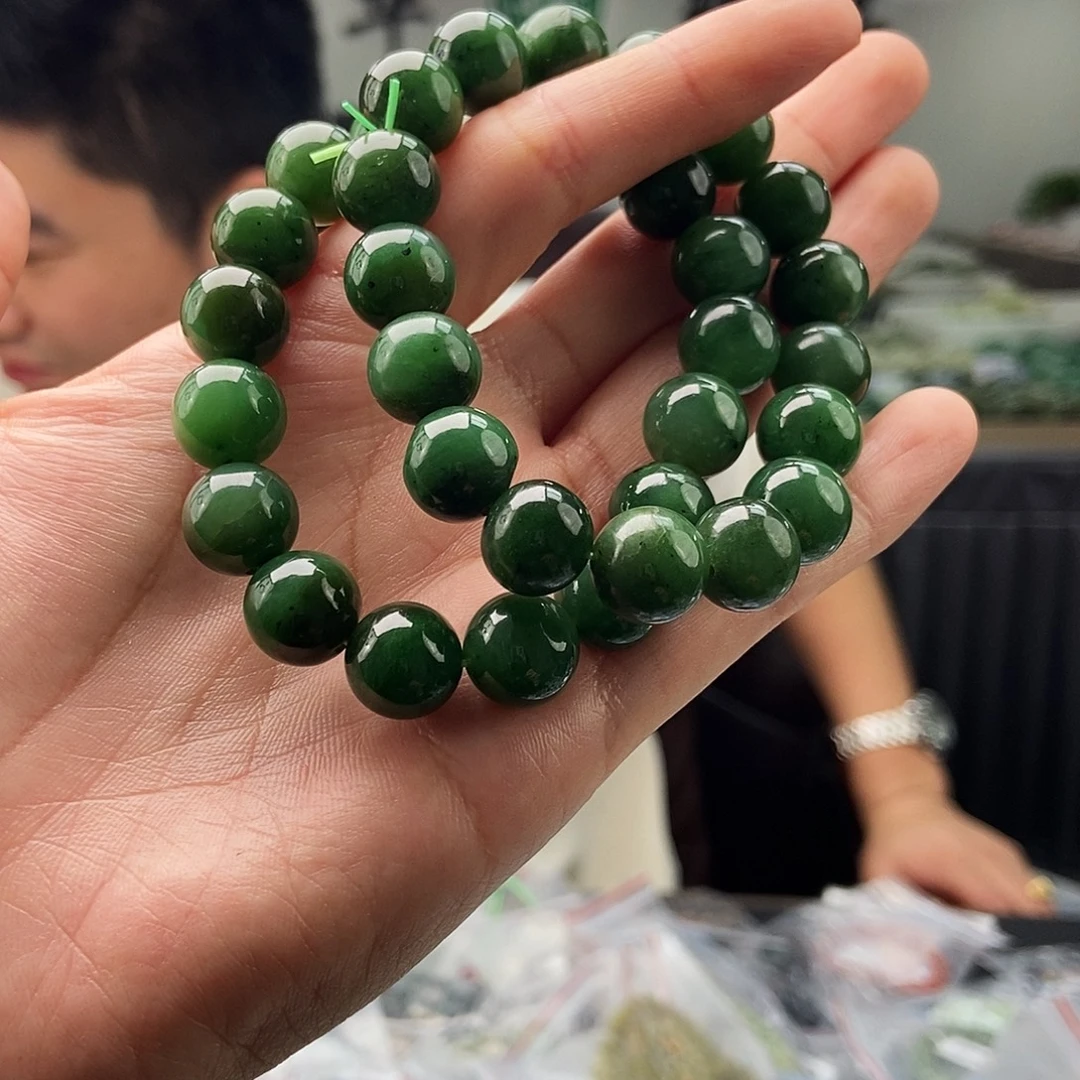 和田玉未镶嵌颈饰卡12手串颜色多样性发拍一发一