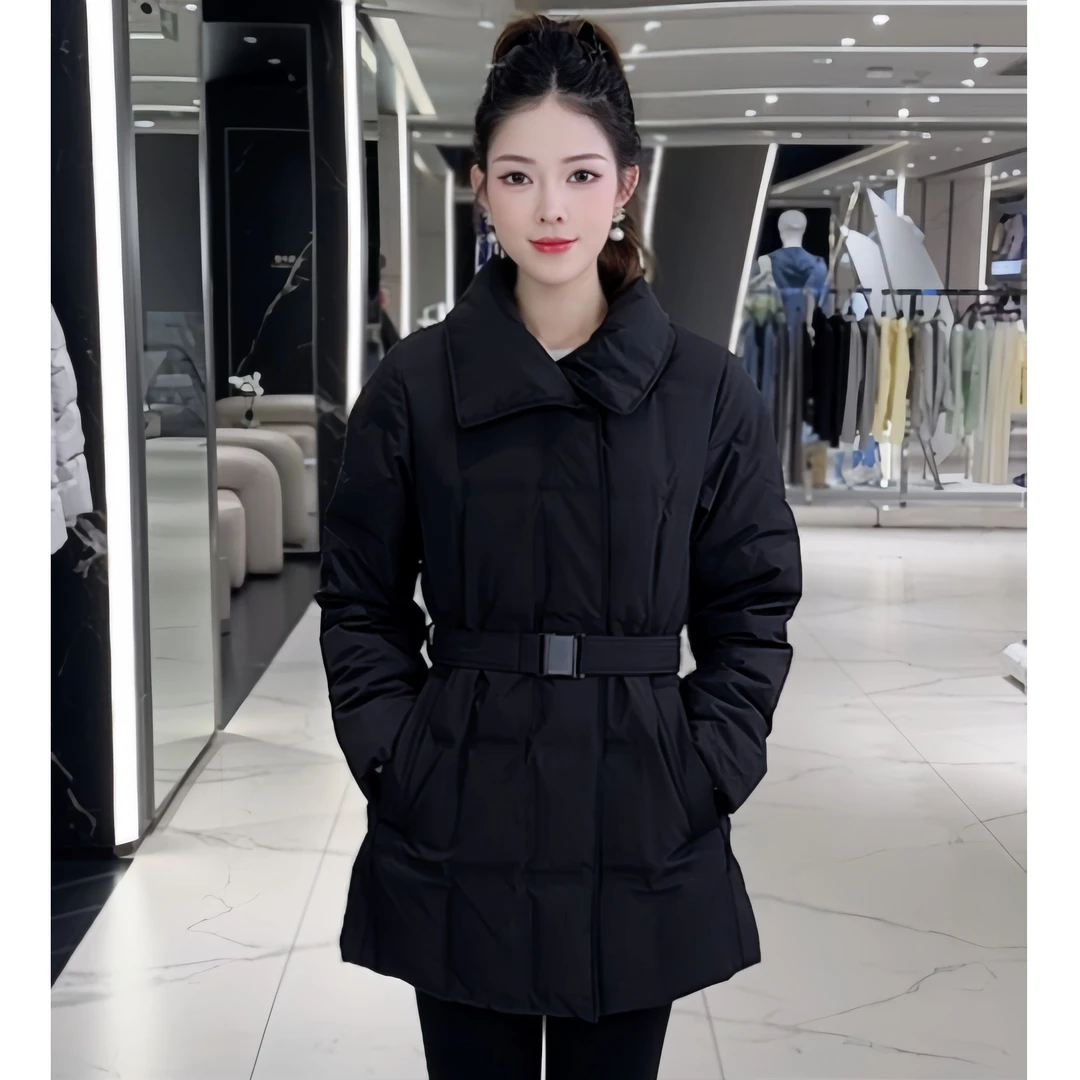 【波司登】25新款女经典商务鹅绒品质直充翻领法式修身时尚羽绒服
