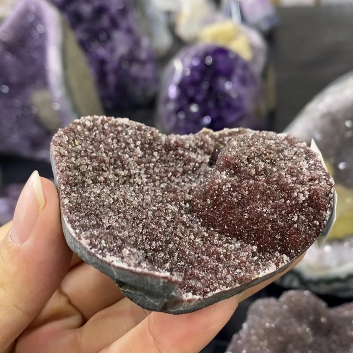 未镶嵌珠宝半成品水晶红晶花盘