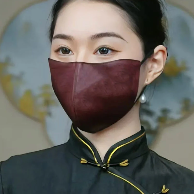 香云纱100%桑蚕丝口罩防晒防尘多色防护面罩防雾霾成人多花型口罩