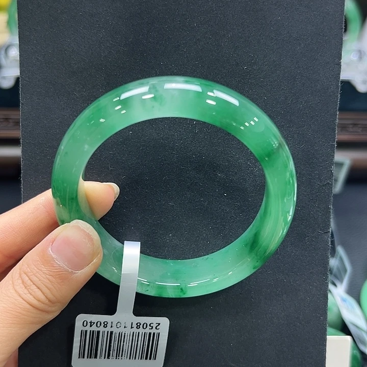 未镶嵌手镯石英质玉（非洲翠）楠楠