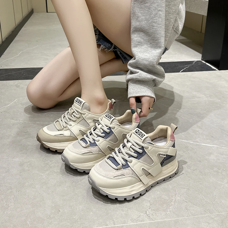 真皮31码32码33小码德训鞋内增高2025新款34码厚底老爹鞋女小个子