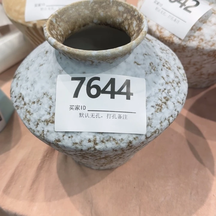 椿***木瓷片景德镇高温花器编码7644高17口6默认无孔