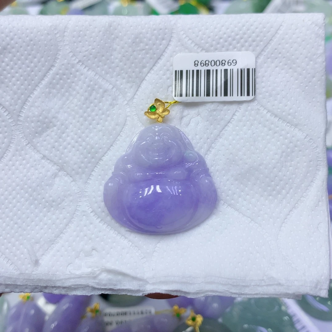 颈饰18K金镶嵌翡翠翡翠