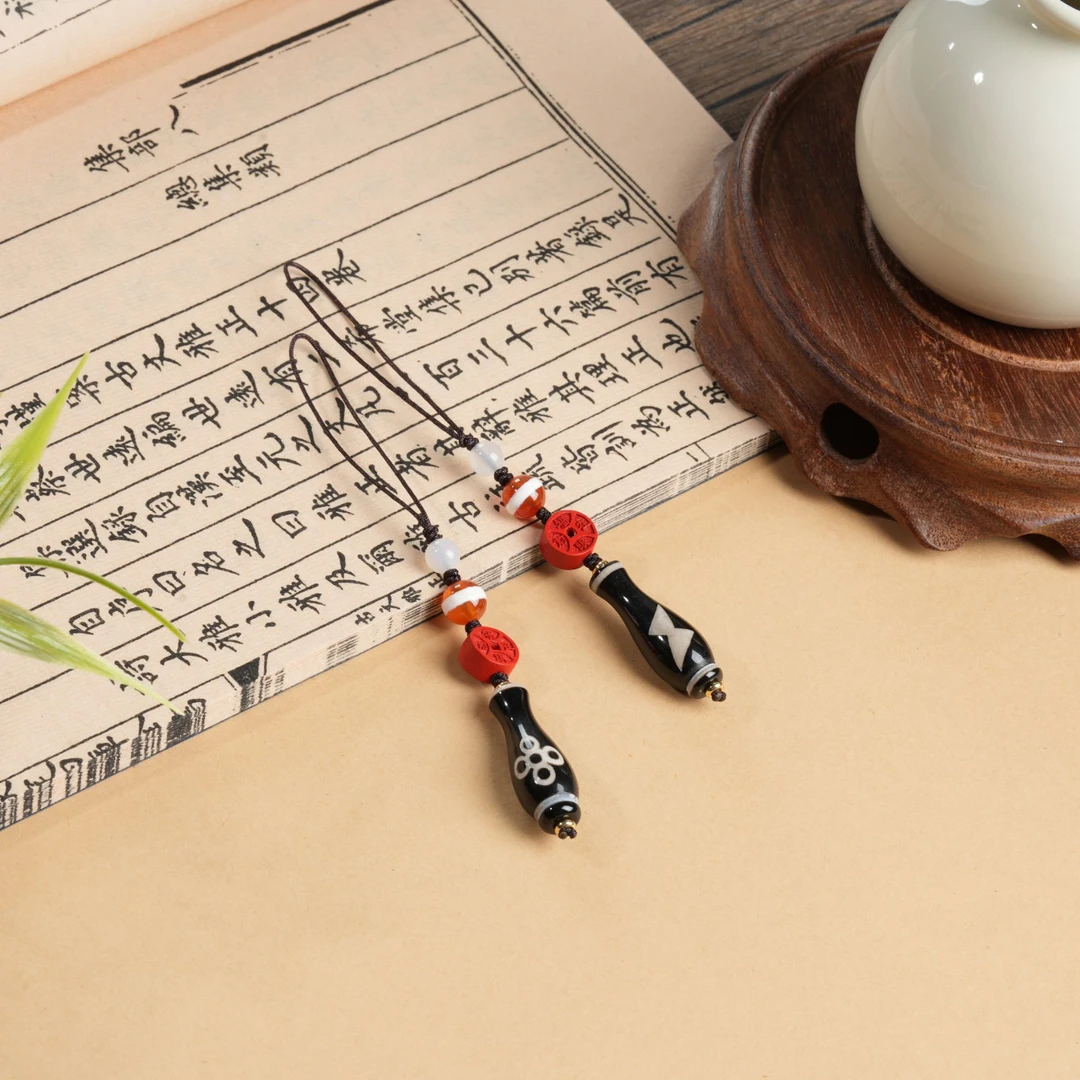 非金属珐琅吊坠 宝瓶五闪珠珠挂件（多样性发一）