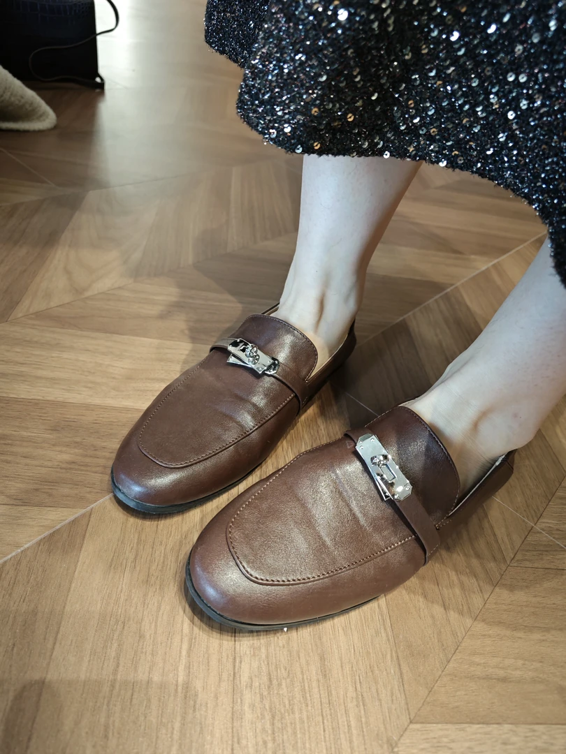 【素晴】秋季百搭新款高级感牛皮单鞋 YX044