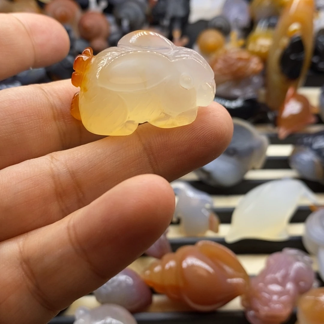 玛瑙/玉髓未镶嵌摆件手把件