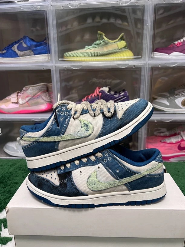 42.5码/dunk low白蓝休闲鞋/二手正品9新