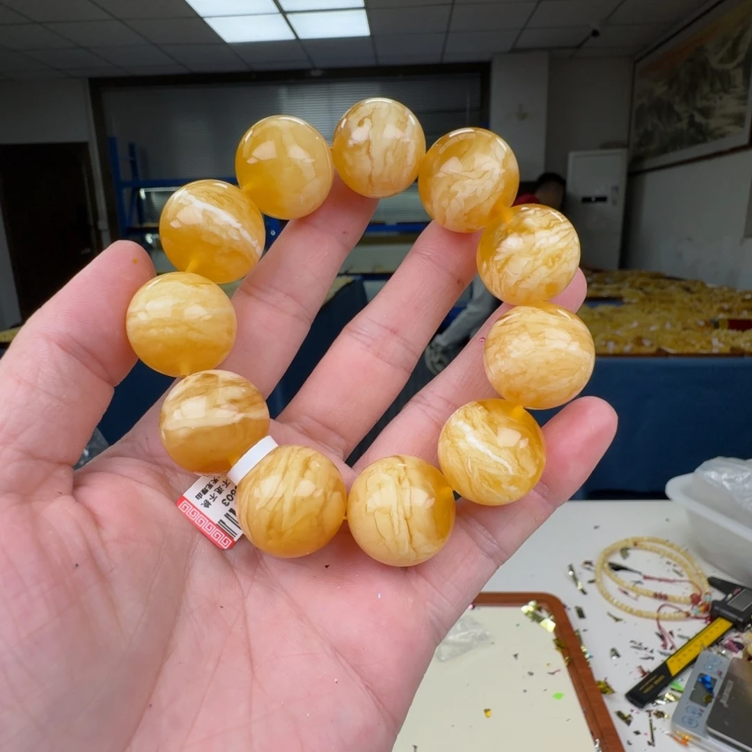 琥珀未镶嵌手链蜜蜡手串