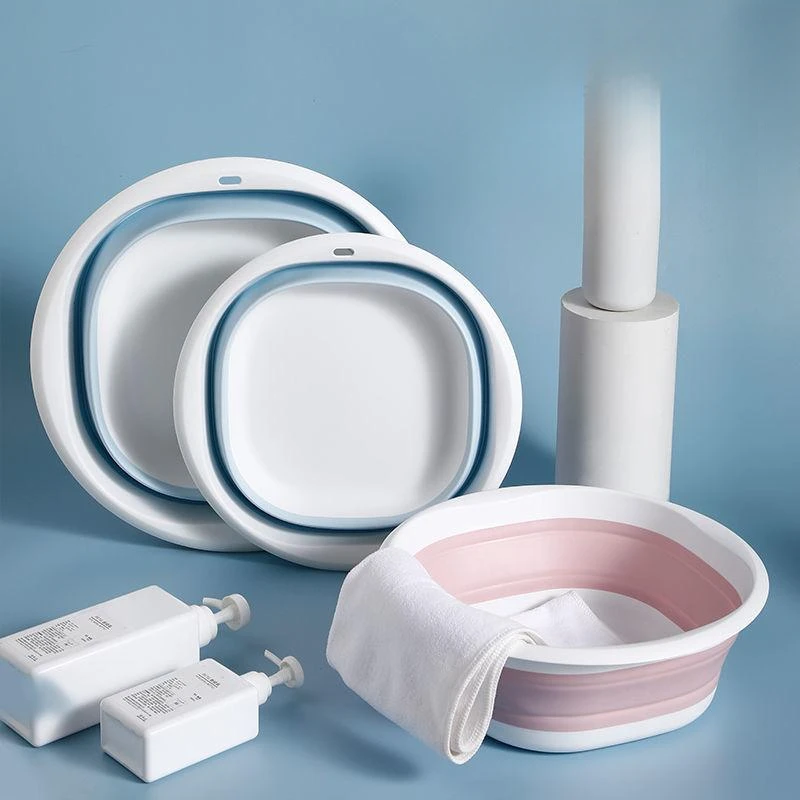 【新疆包邮】家用可折叠盆洗脸盆便携式硅胶塑料超薄水盆洗衣大号小