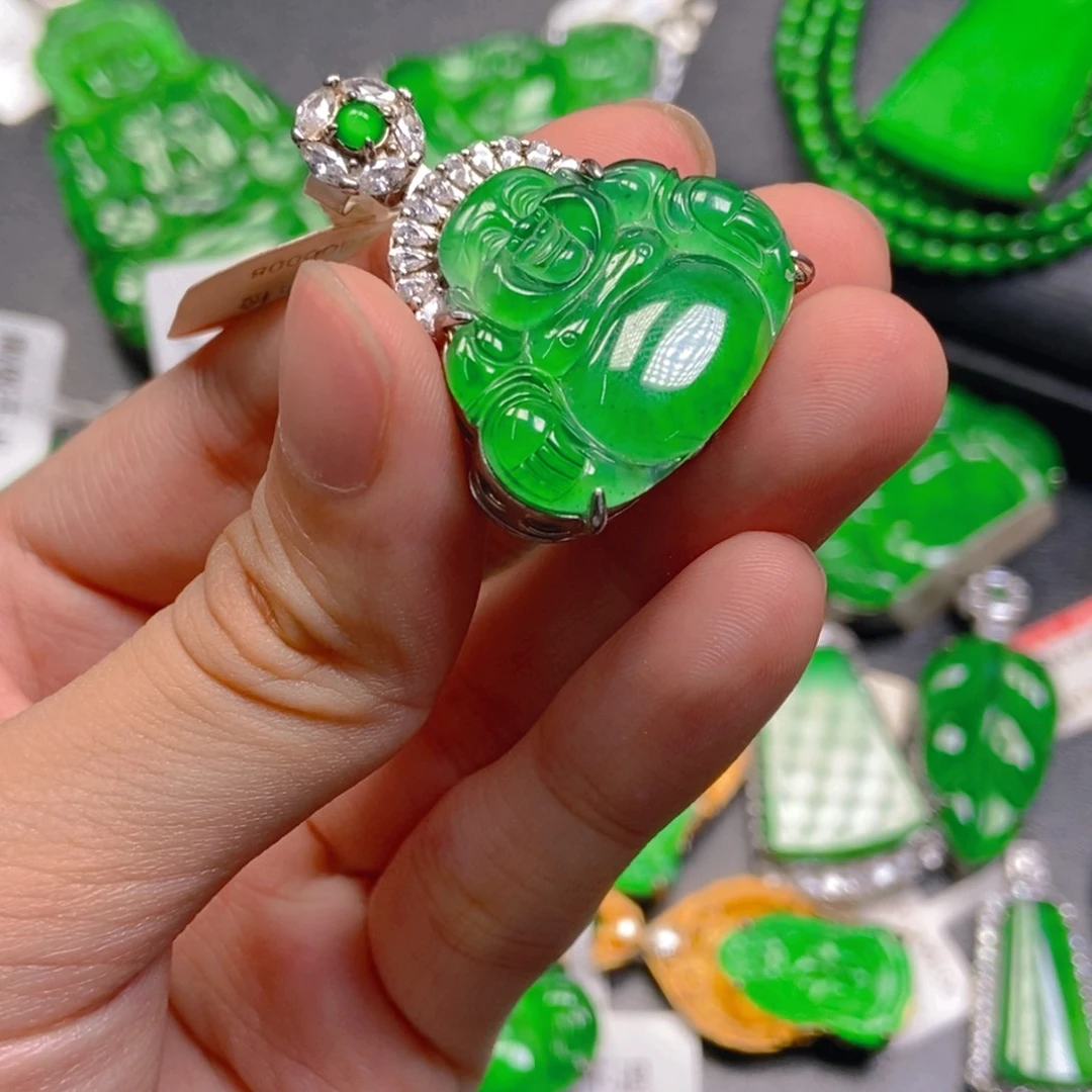 翡翠未镶嵌吊坠(不含链)