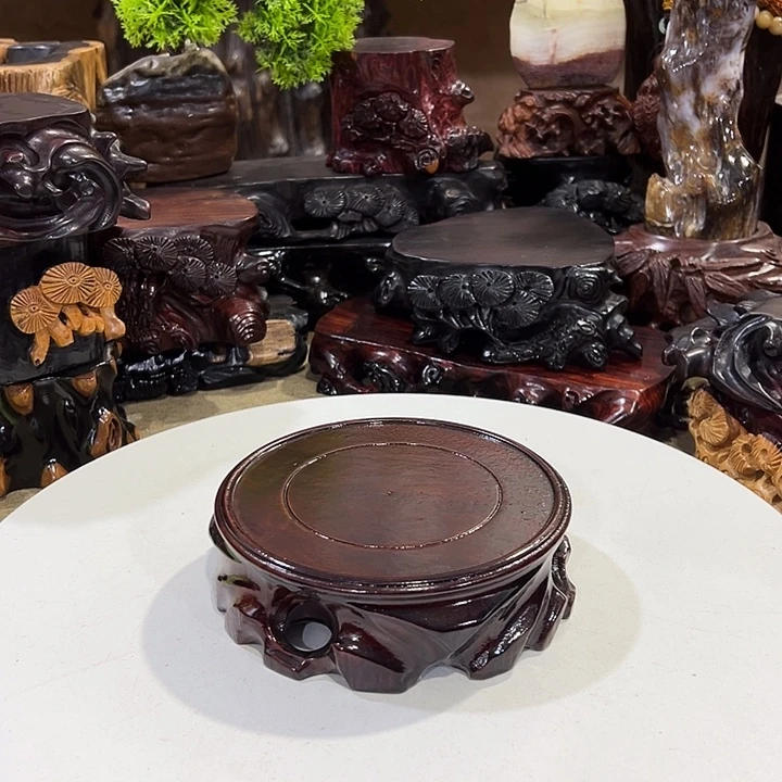 木马拉斯木素面圆形底座尺寸12*4