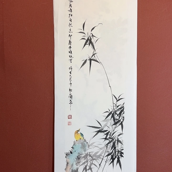 国画听兰老师花鸟