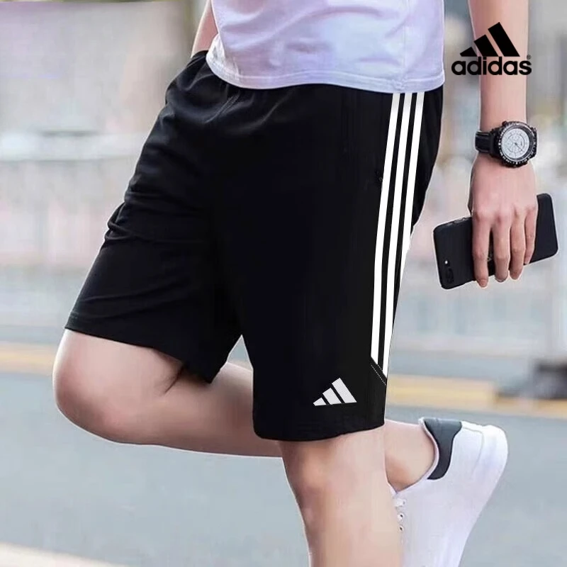 【流光风】阿迪达斯短裤男五分裤夏季新款运动裤三条纹梭织跑步裤