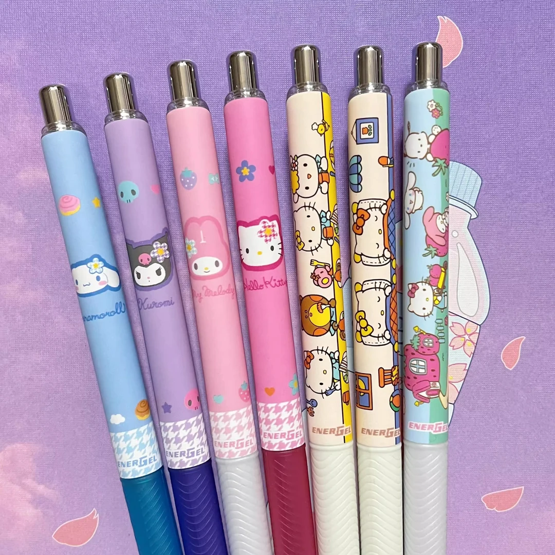 日本派通pentel限定三丽鸥家族kt凯蒂猫草莓hello kiity黑中性笔