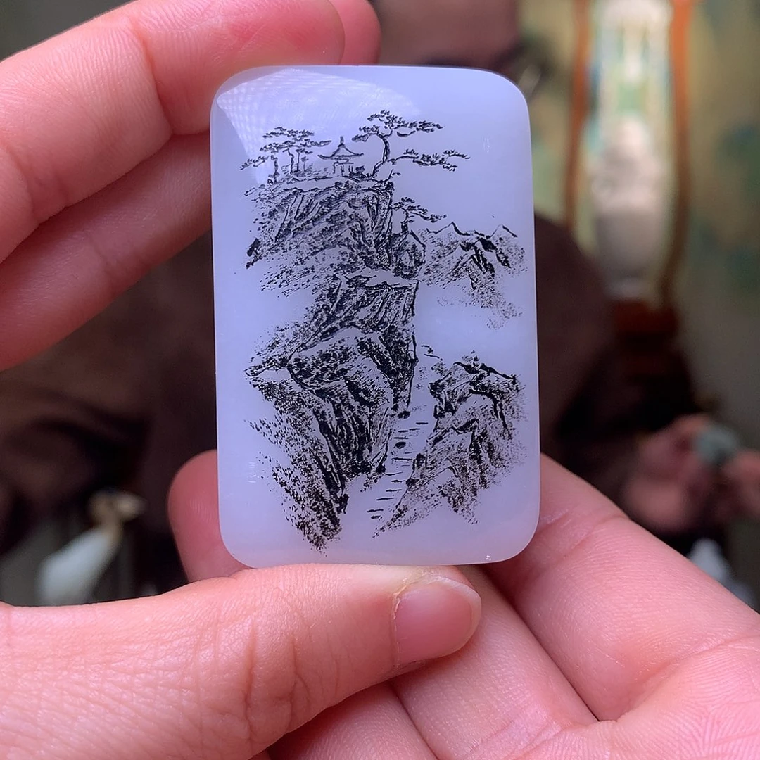 和田玉未镶嵌挂件