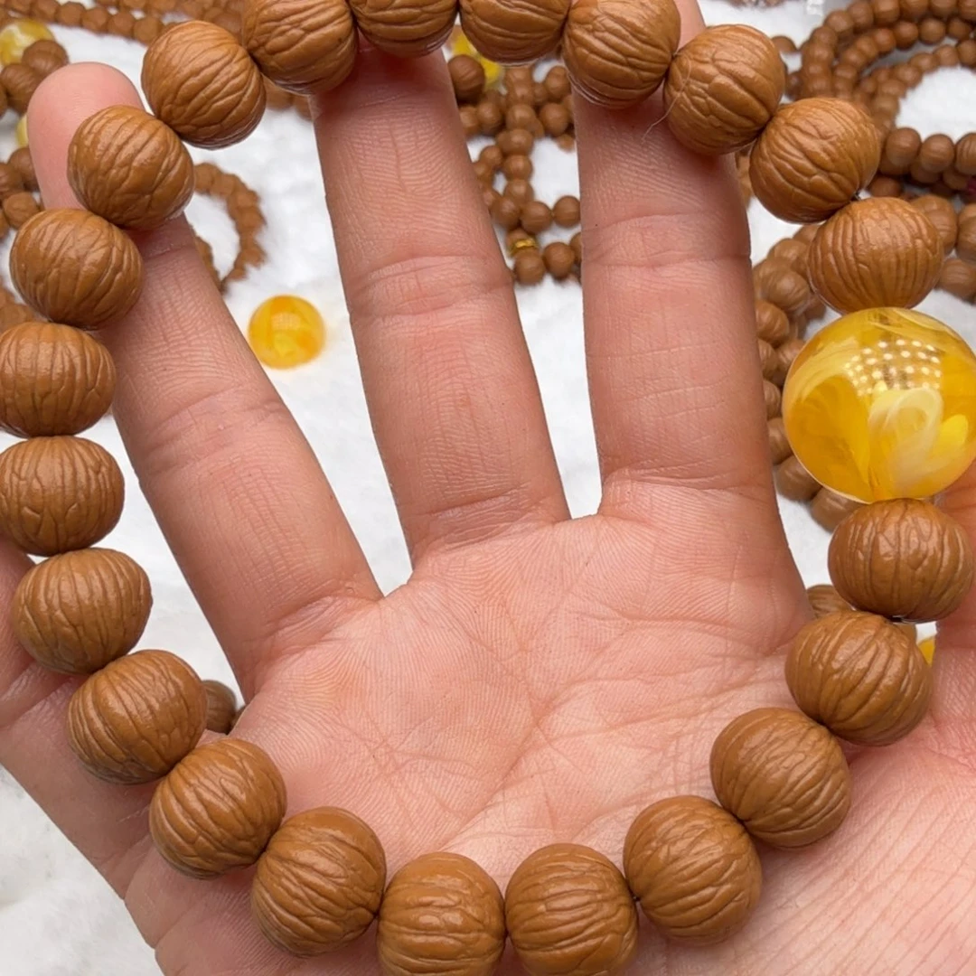 手串猴头核桃14+凤羽