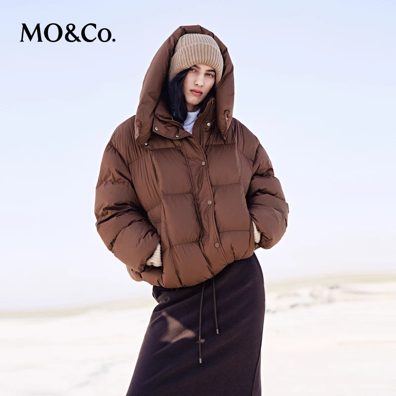 MOCO羽绒服冬季90绒无胆防绒装卸风帽宽松龟背MBD4EIN042