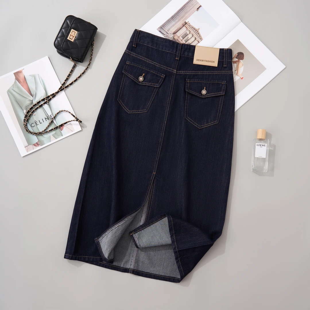 【莱赛尔+天丝】A夏季薄款莱赛尔A字牛仔半身裙女显瘦百搭宽松