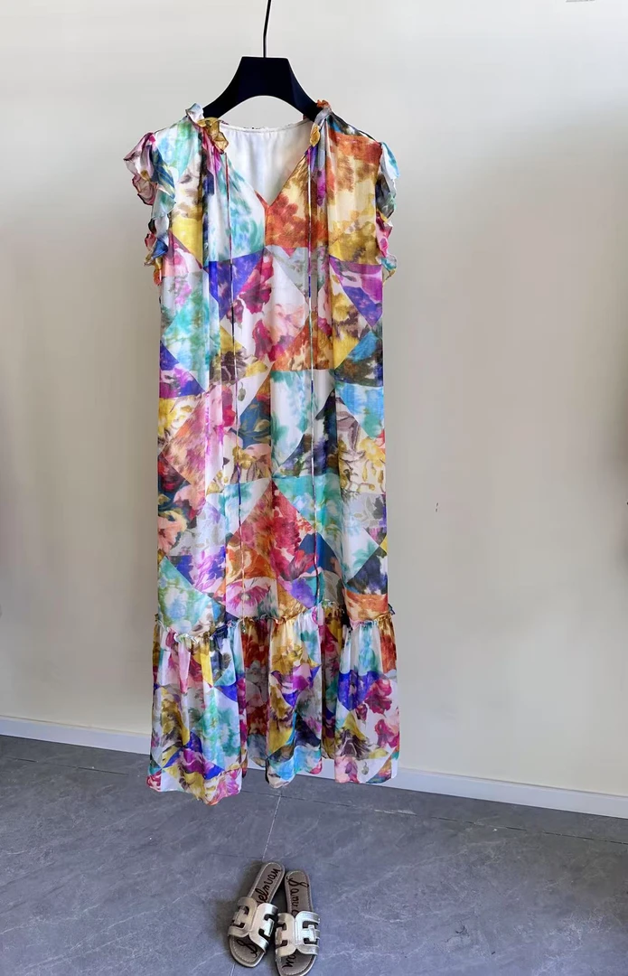 【Ann.G】K30402 自留款碎花度假风连衣裙