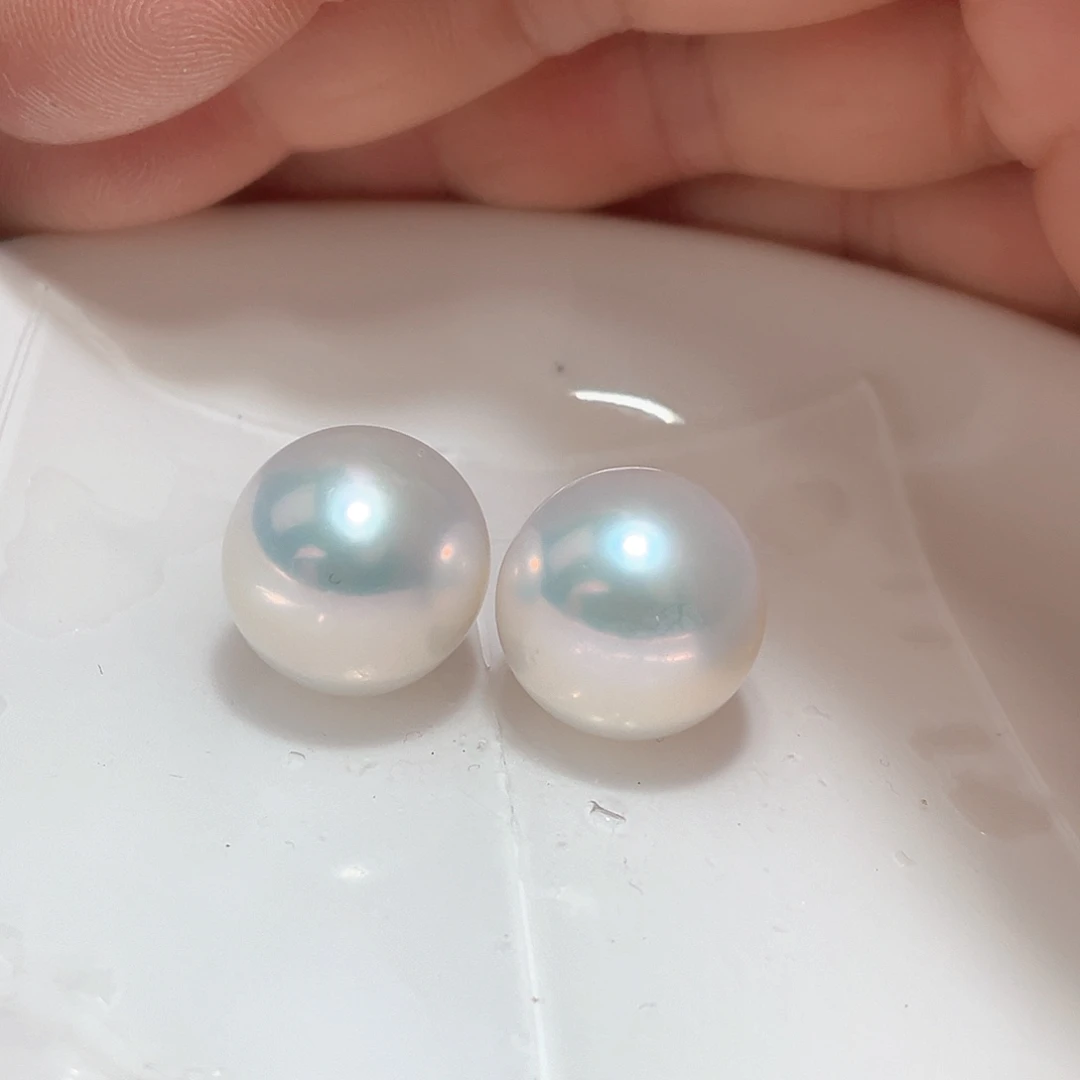 淡水珍珠耳饰银S925镶嵌