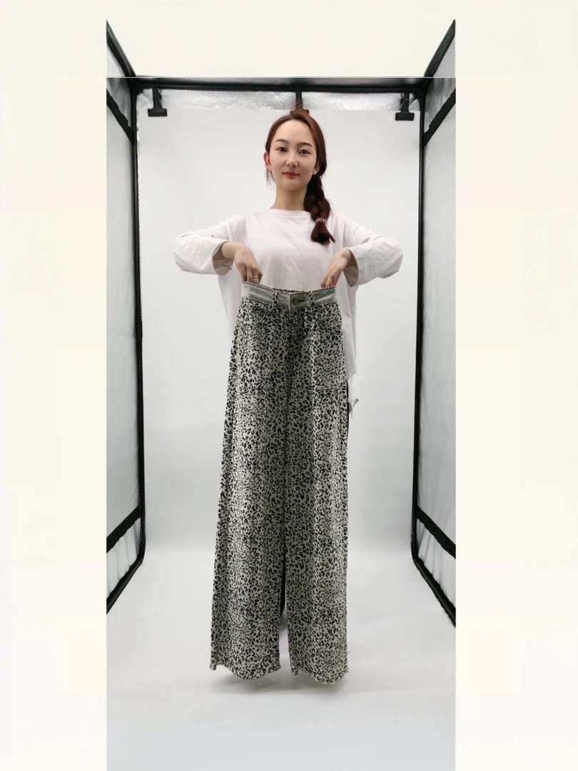 C6编码开头时尚佳佳专属链接高腰直筒休闲牛仔裤给编码显瘦牛仔裤