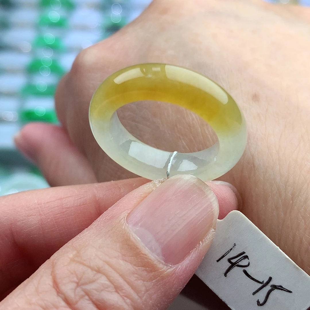 未镶嵌戒指翡翠14-15号