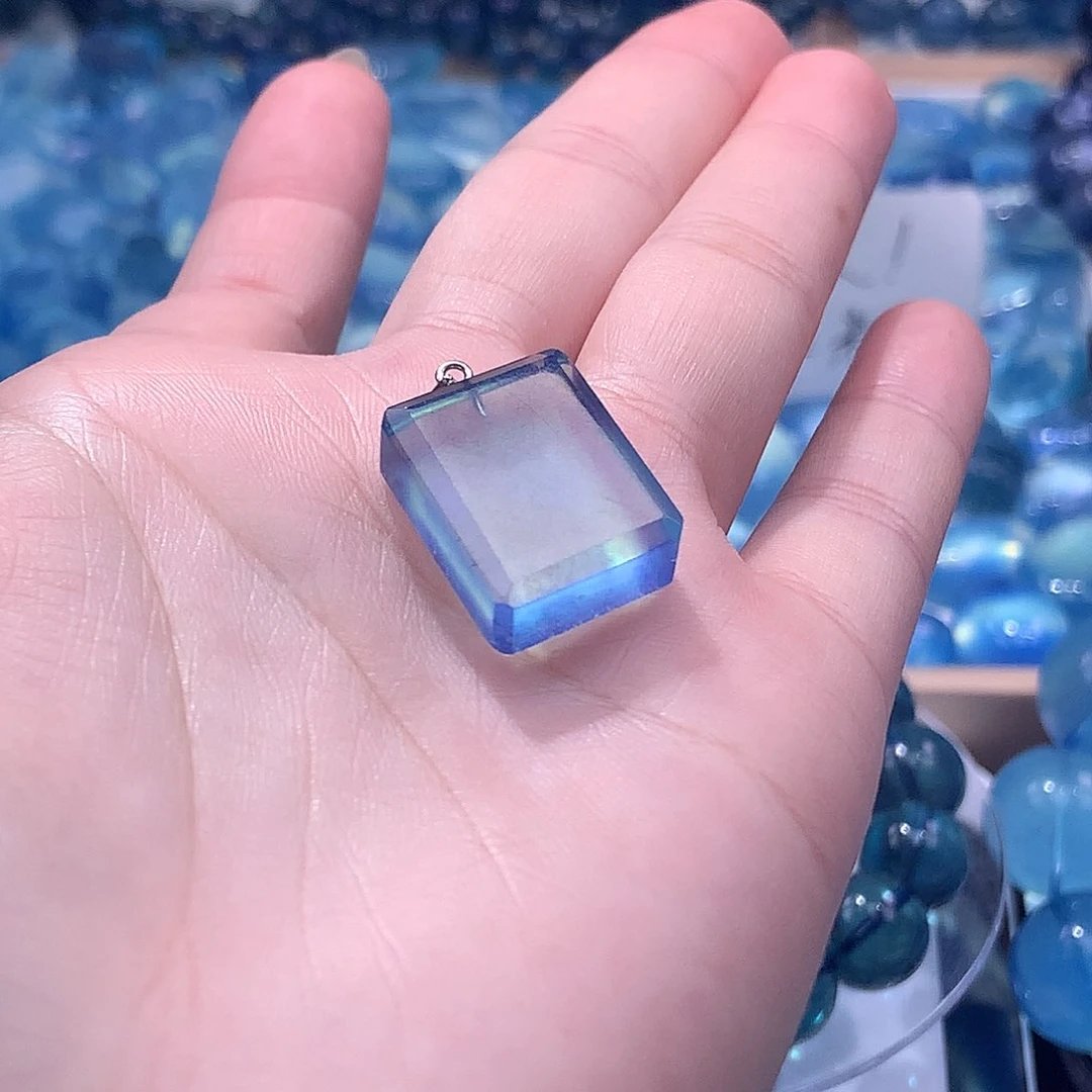 未镶嵌手串海蓝宝石无事牌吊坠【200元】要拍2件