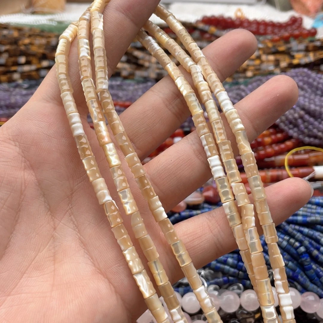 玛瑙/玉髓未镶嵌珠宝半成品一条装卡4*9mm老鱼骨螺旋管珠