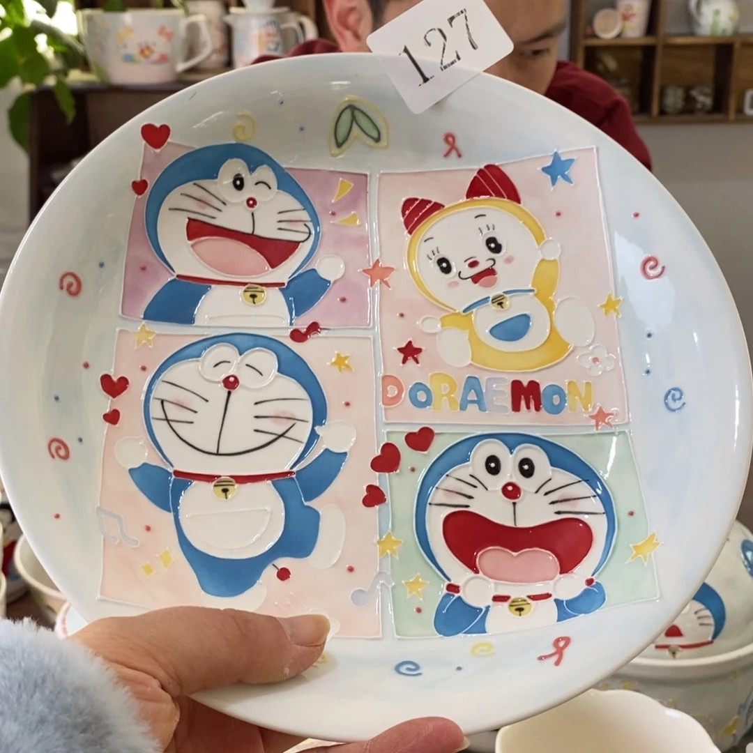 瓷片景德镇釉下彩手绘