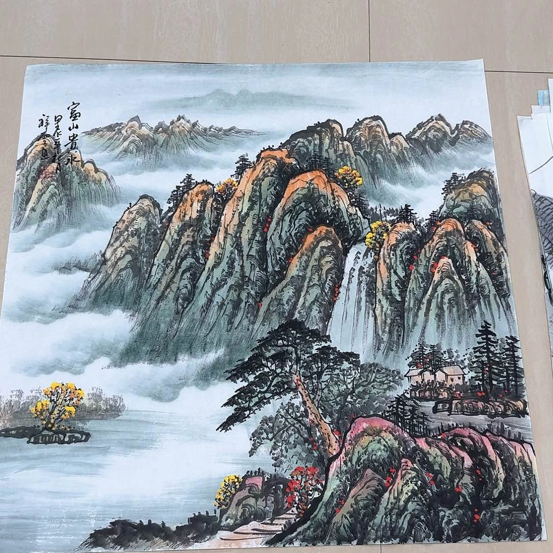 国画国画作品展。国画