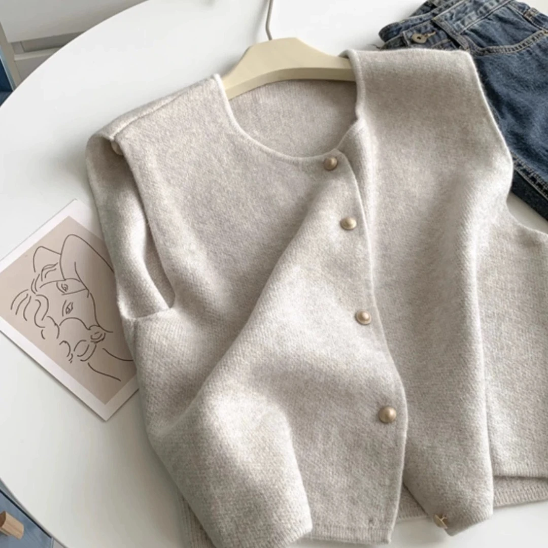 马甲背心宽松大码针织衫百搭外穿内搭时尚新款薄款马甲女针织背心