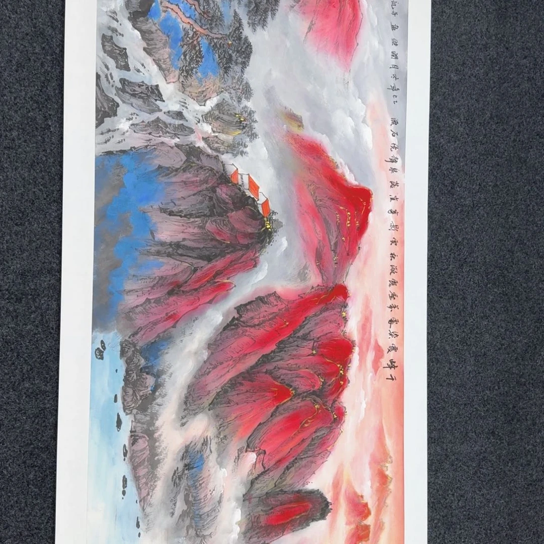 国画纯手绘山水花鸟作品