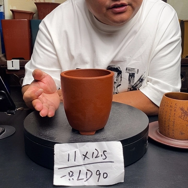 紫砂花盆货号一只LD90