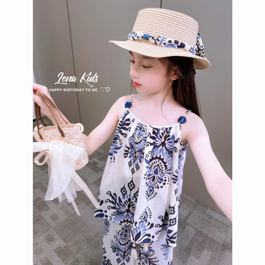 Lenakids【现货】【民族风青花瓷·巨显白夏日度假套装】25052201