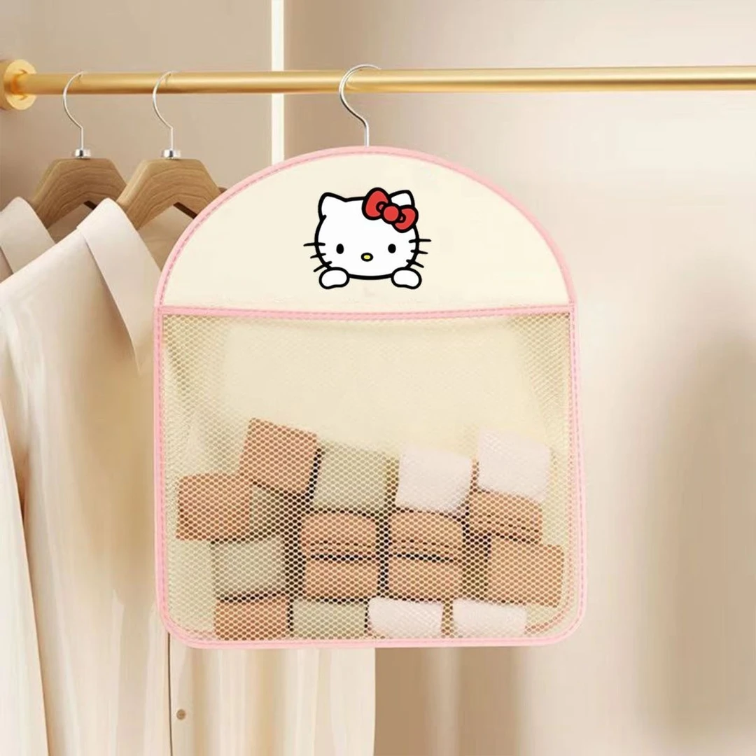HelloKitty内裤袜子收纳挂袋网兜衣柜悬挂式收纳神器墙上收纳L